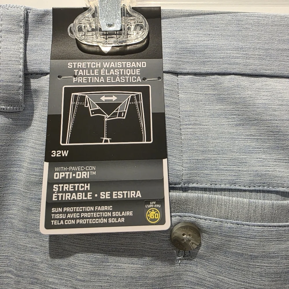 *NWT* Callaway Men's Opti-Dri Stretch Chino Golf Shorts Waist 32W Blue Coastal